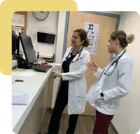 Inside Hillcroft Physicians, immigration medical exam office in Houston, Texas